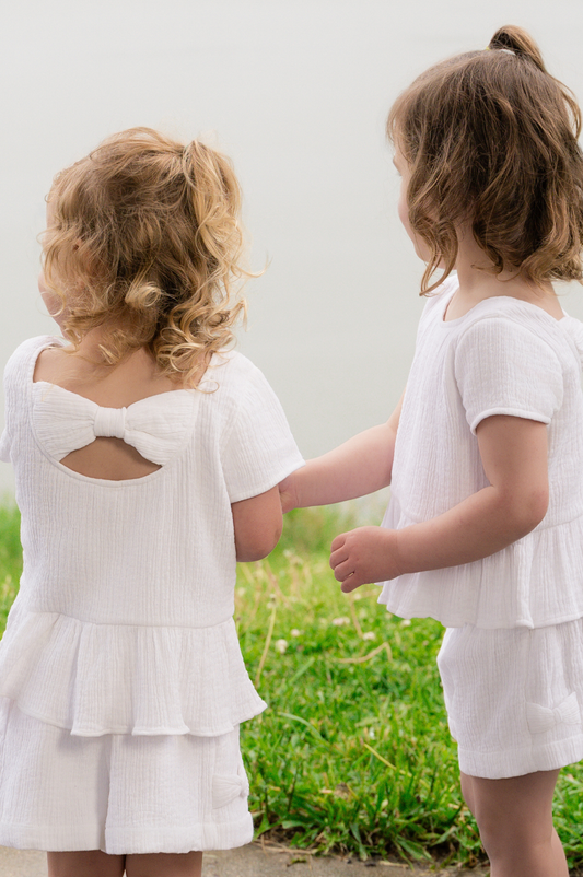 Beachy Breeze White TOP for Girls