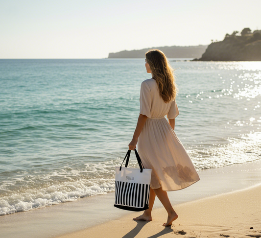 Bayside Tuxedo Large Beach Bag