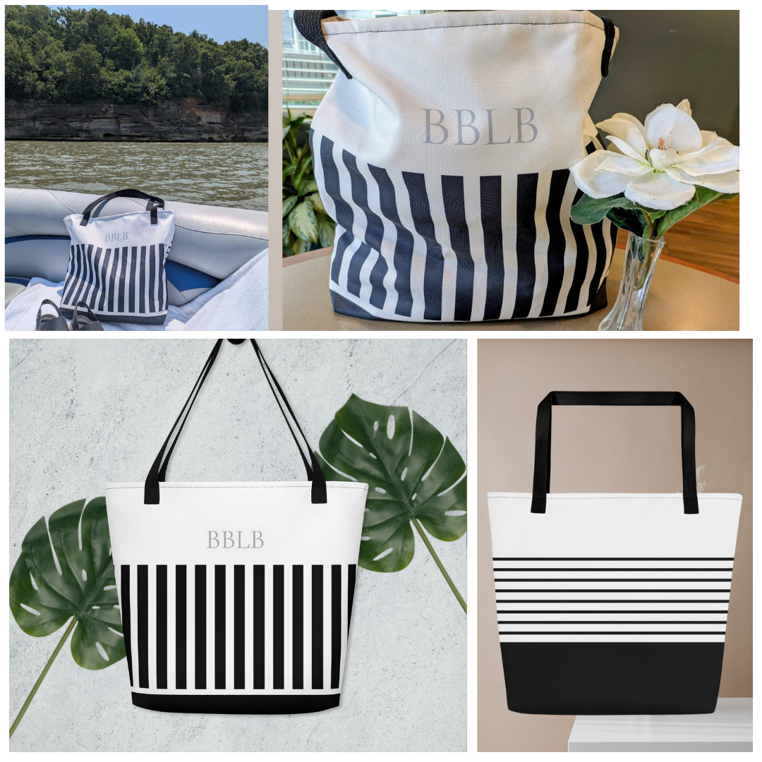 Bayside Tuxedo Large Beach Bag