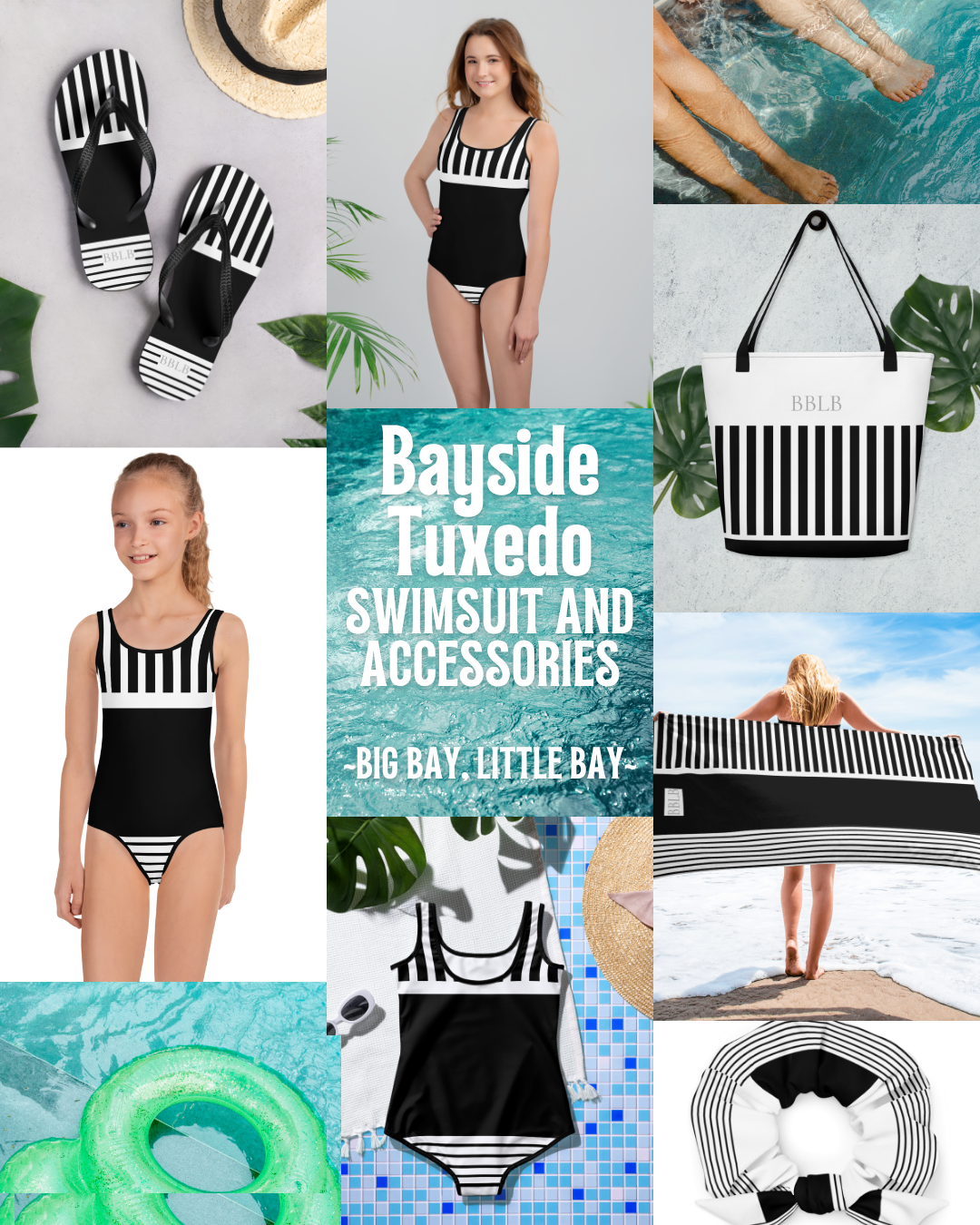 Bayside Tuxedo Youth Swimsuit