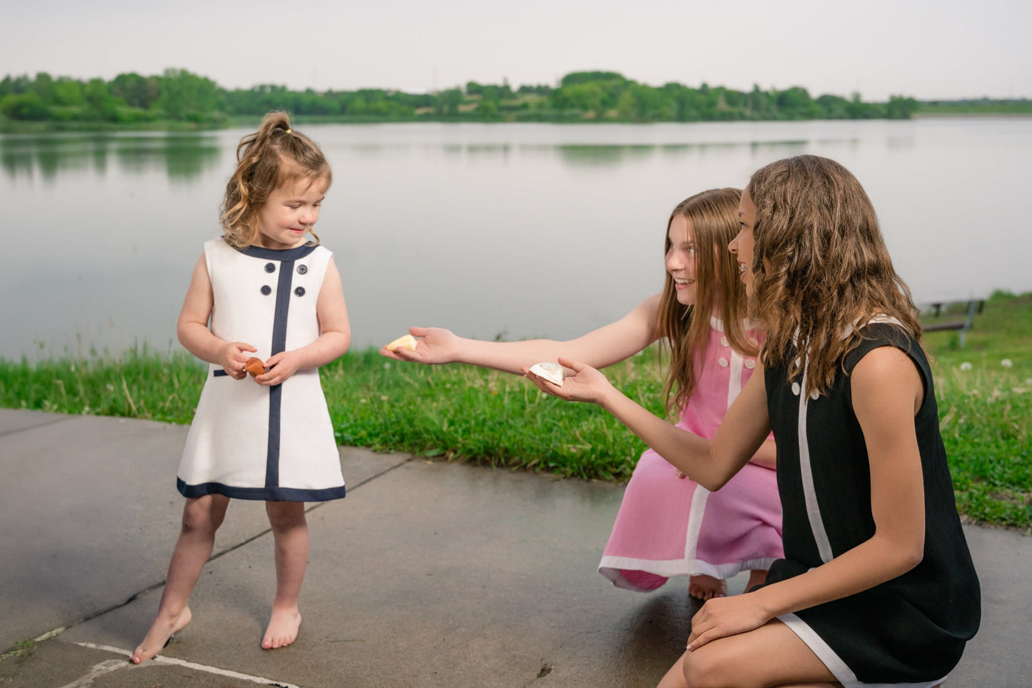 Seaside Sail DRESS - White With Navy Blue Trim