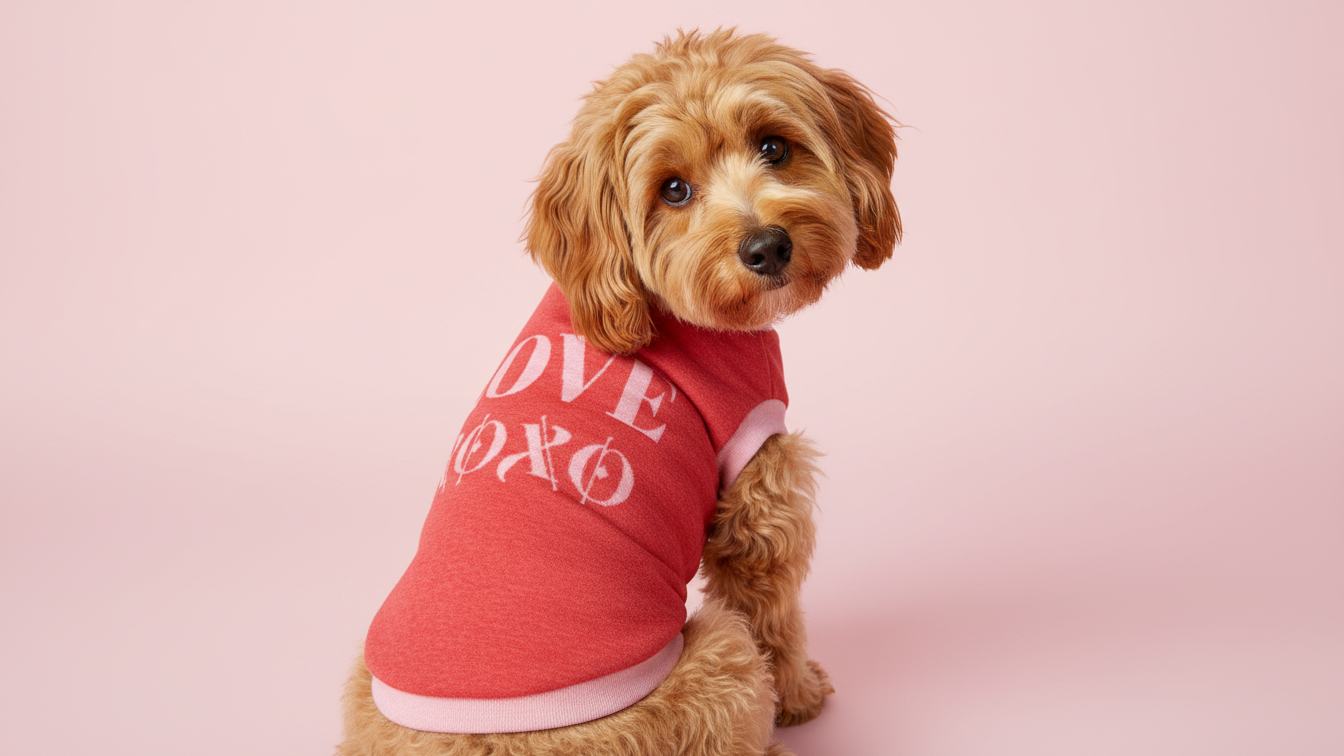 Love Valentine's Jacquard Knitted Pet Sweater