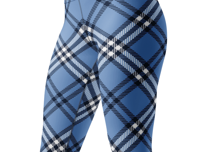 Everyday Youth Leggings - Blue Plaid