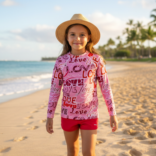 Valentine's Love Youth Rash Guard