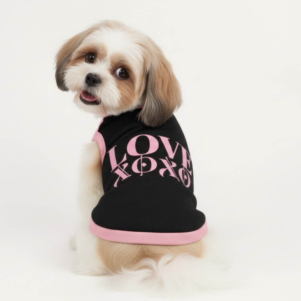 Love Valentine's Jacquard  Knitted Pet Sweater