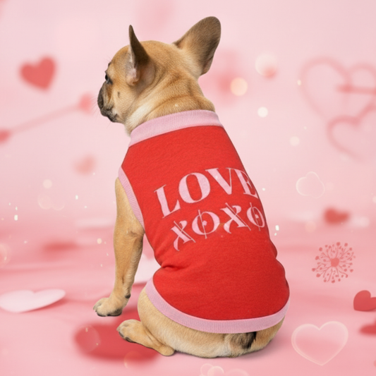 Love Valentine's Jacquard Knitted Pet Sweater