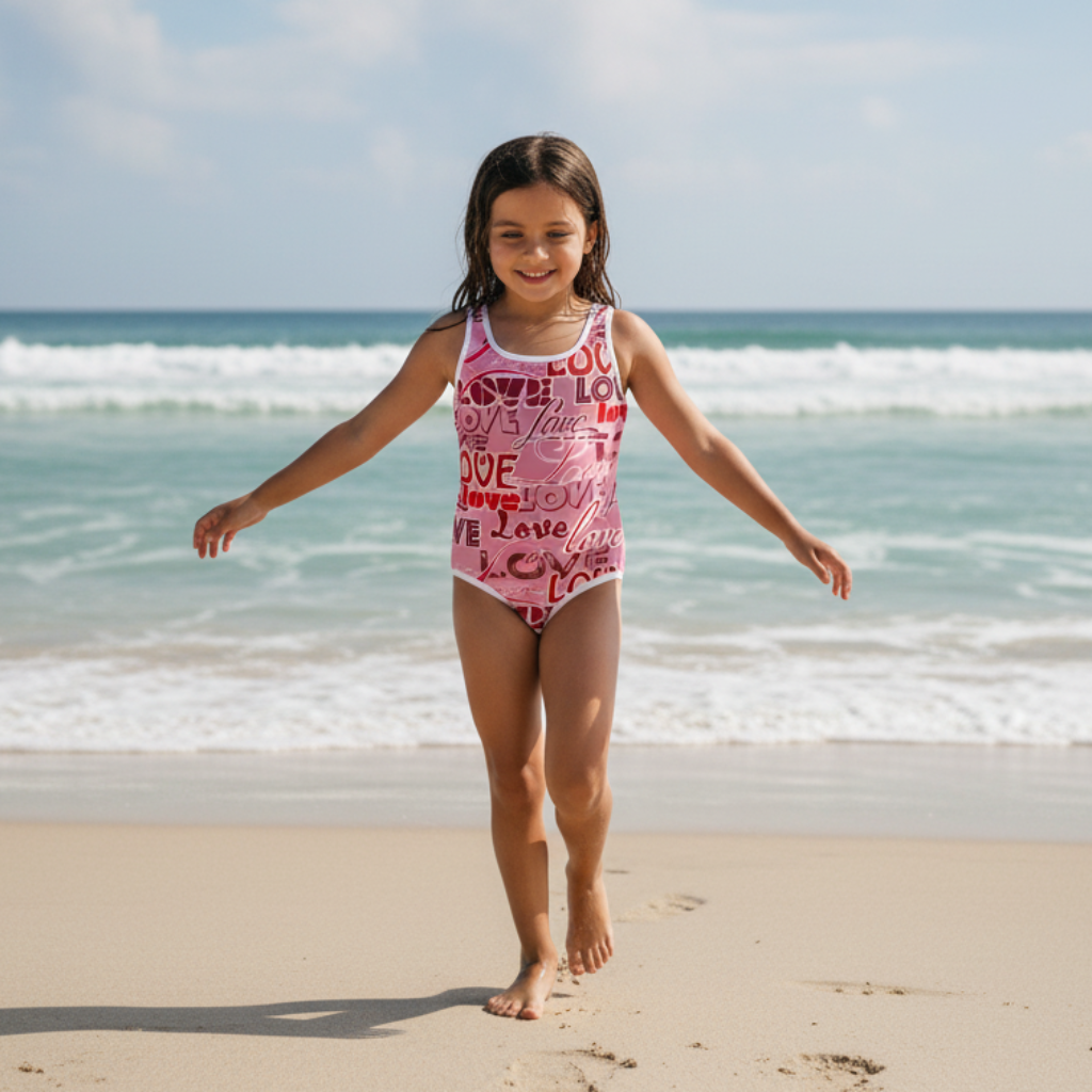 Valentine's Love Kids Swimsuit