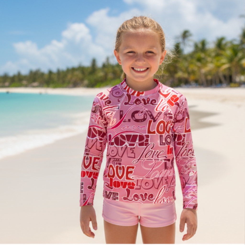 Valentine's Love Kids Rash Guard