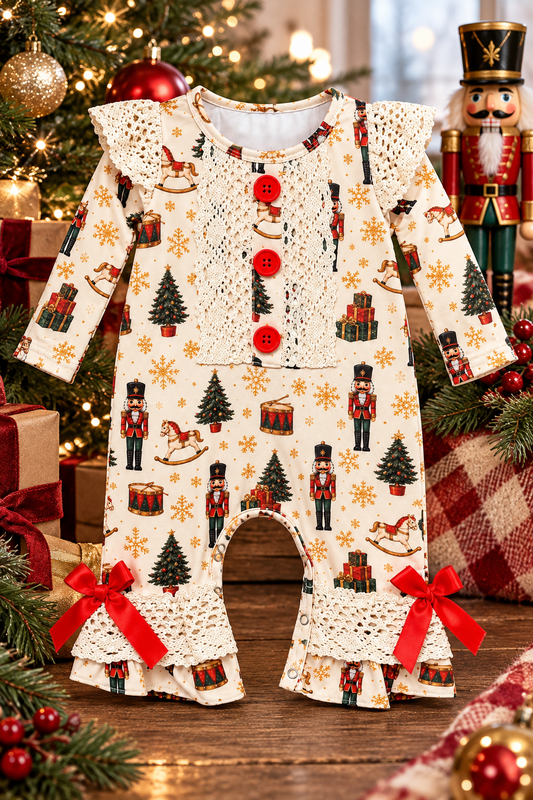 Baby Girls Nutcracker Christmas Romper