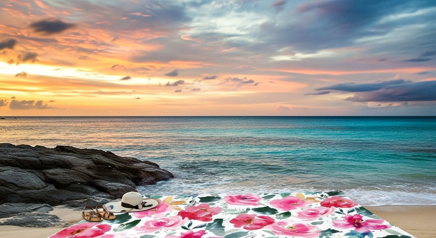 Fiesta Floral Beach Towel