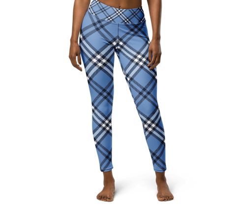 Everyday Women's Leggings - Blue Plaid