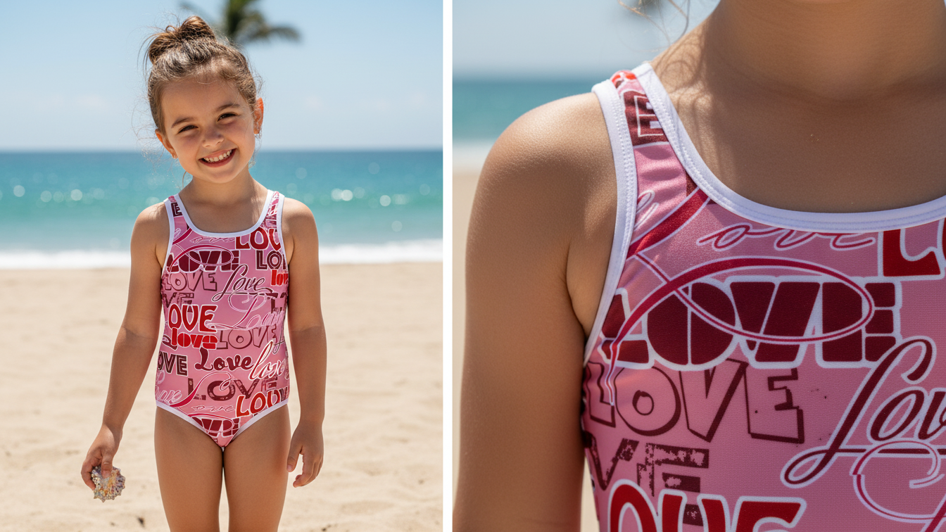 Valentine's Love Kids Swimsuit