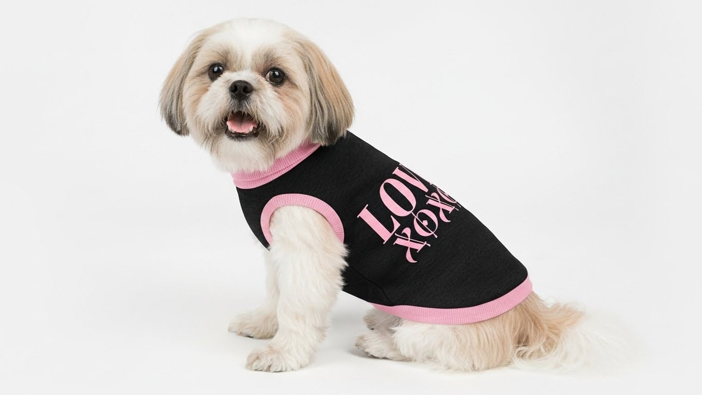 Love Valentine's Jacquard  Knitted Pet Sweater