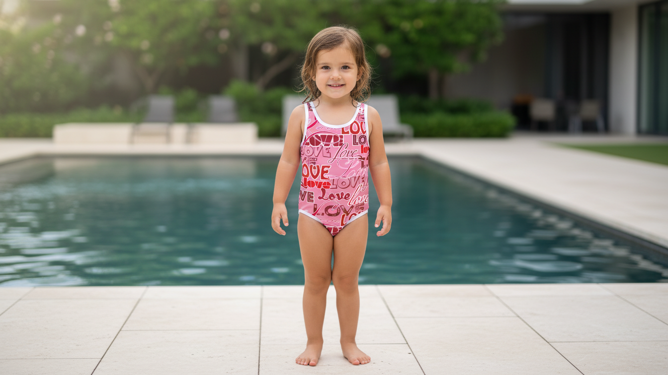 Valentine's Love Kids Swimsuit