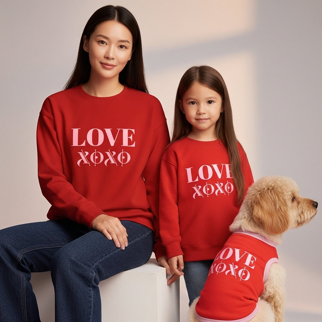 Love Valentine's Jacquard Knitted Pet Sweater