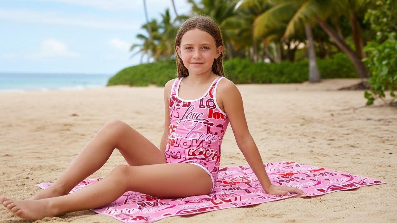 Valentine's Love Kids Swimsuit