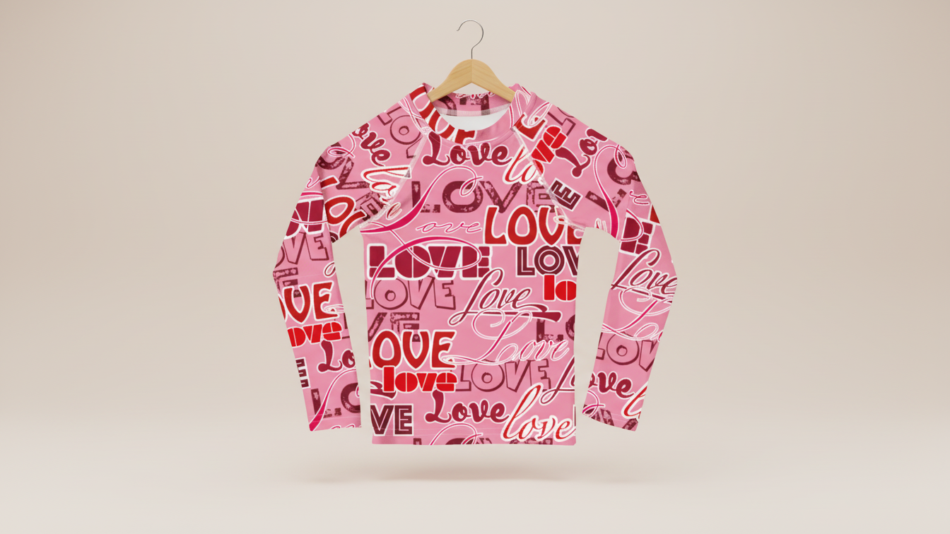 Valentine's Love Youth Rash Guard