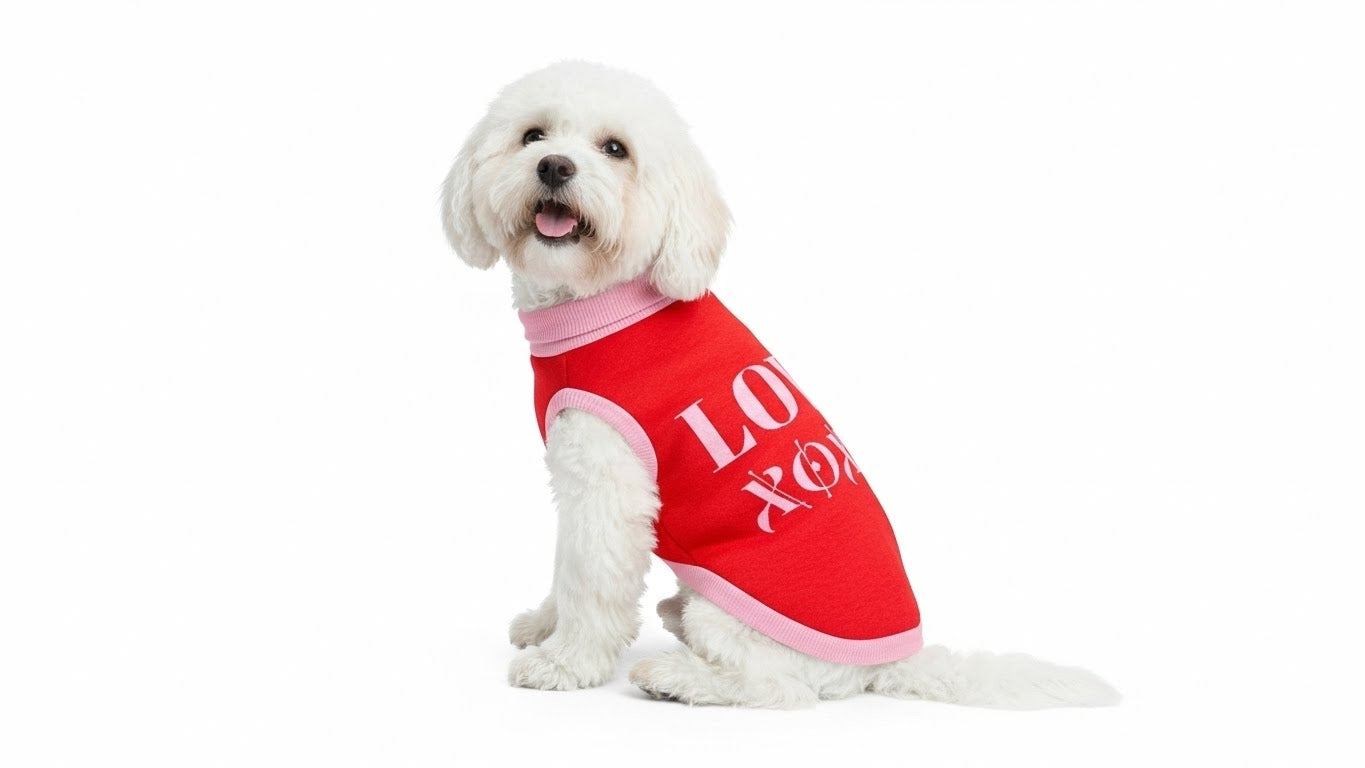 Love Valentine's Jacquard Knitted Pet Sweater