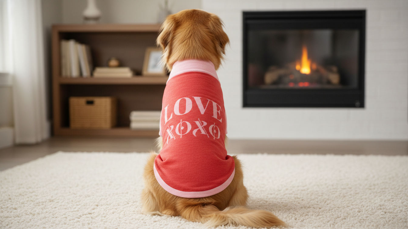 Love Valentine's Jacquard Knitted Pet Sweater