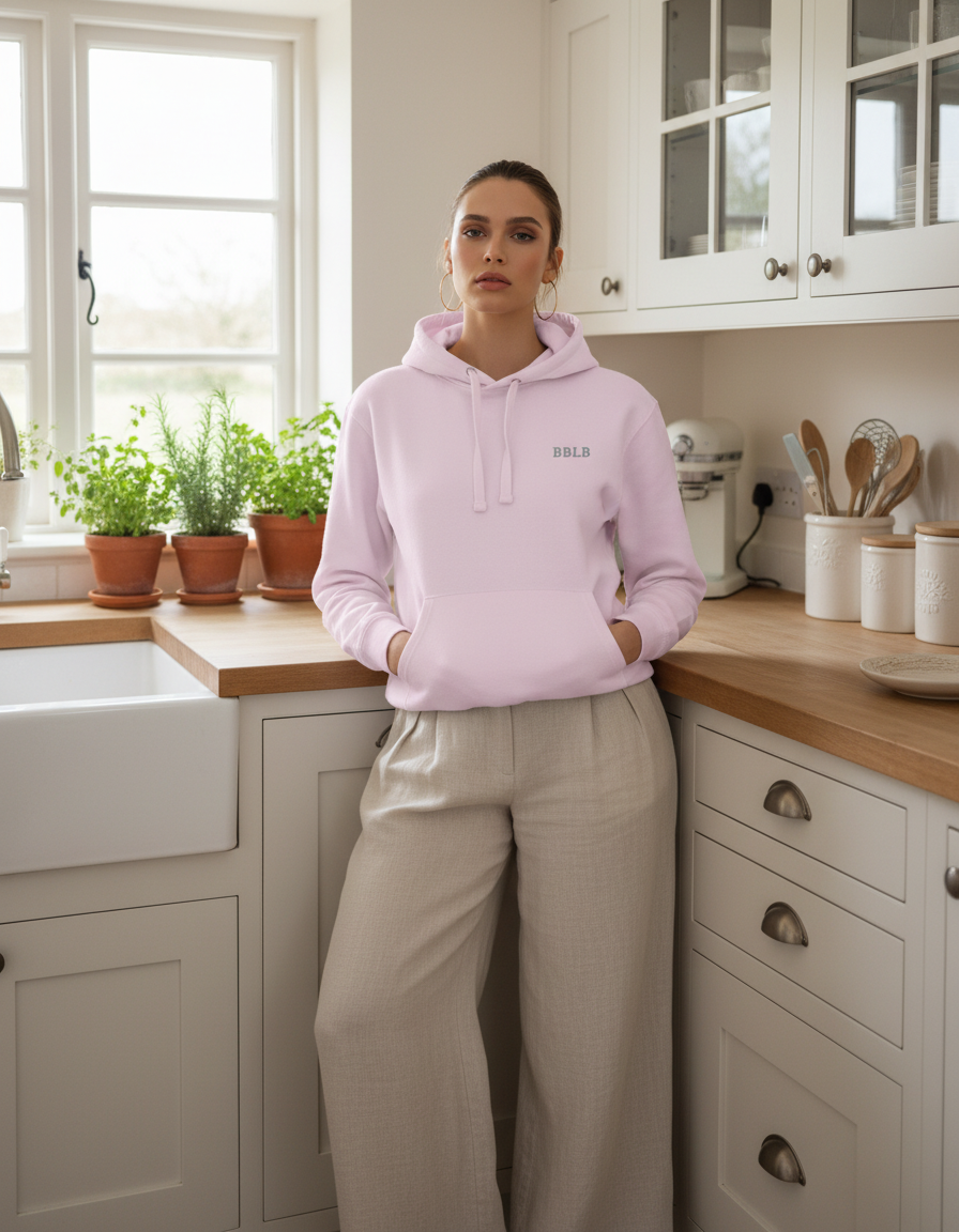 Women’s Luxury Cotton Hoodie – Lavender Designer Loungewear