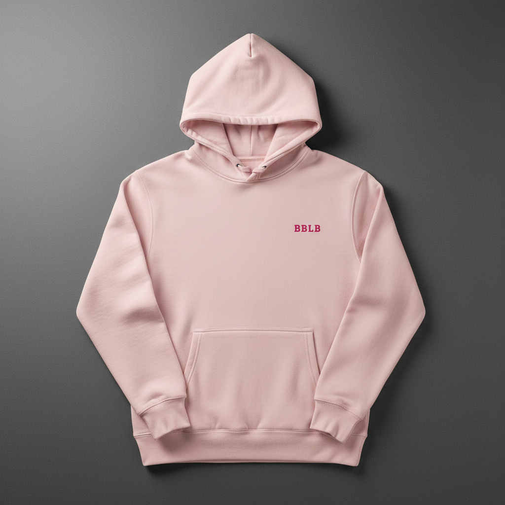 Women’s Luxury Cotton Hoodie – Soft Pink Designer Loungewear