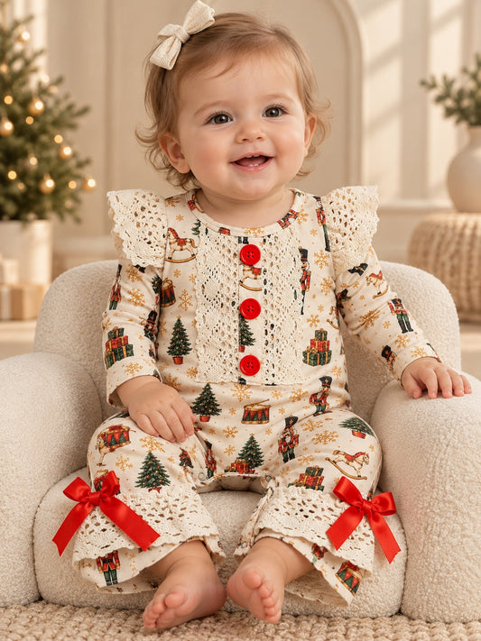 Baby Girls Nutcracker Christmas Romper