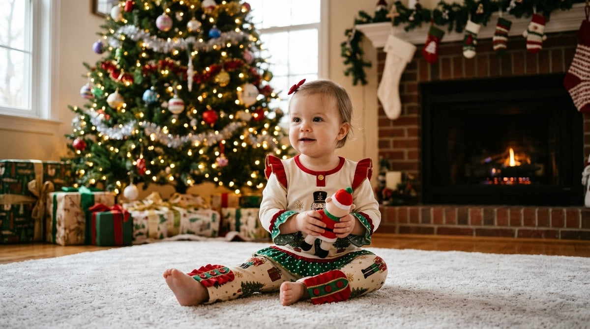 Girls Ivory Nutcracker Holiday Tunic & Legging Set