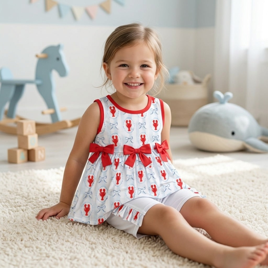 Girls Lobster Cove Two-Piece Top & Short Set