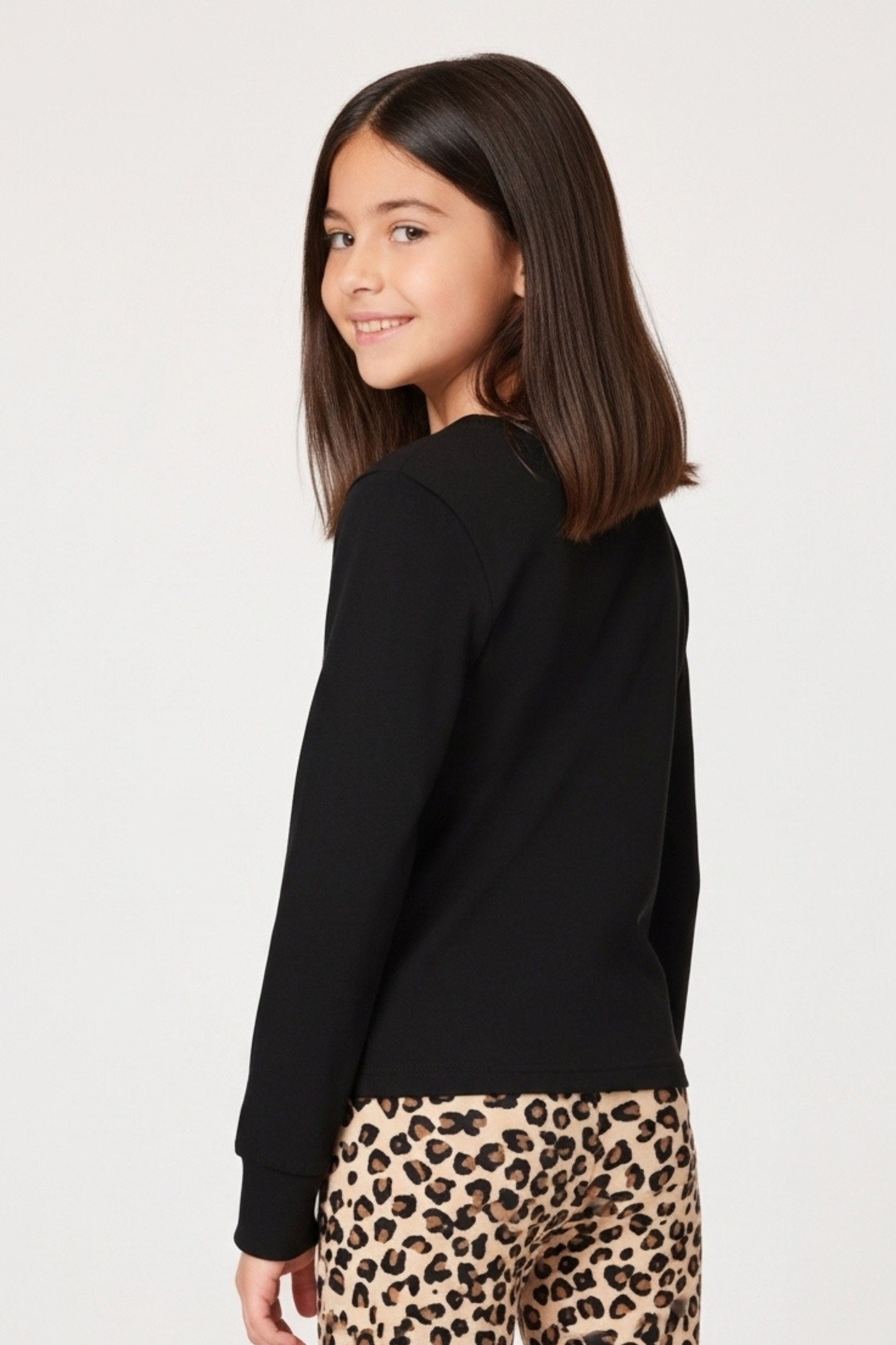 Youth Airlume Combed Ring-Spun Cotton Long Sleeve Tee - BLACK