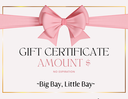 Big Bay, Little Bay Clothing gift certificate