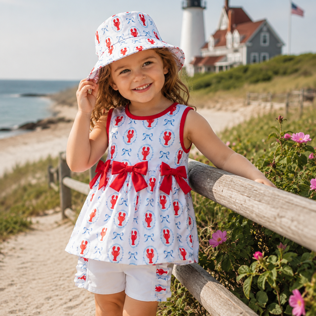 Girls Lobster Cove Two-Piece Top & Short Set