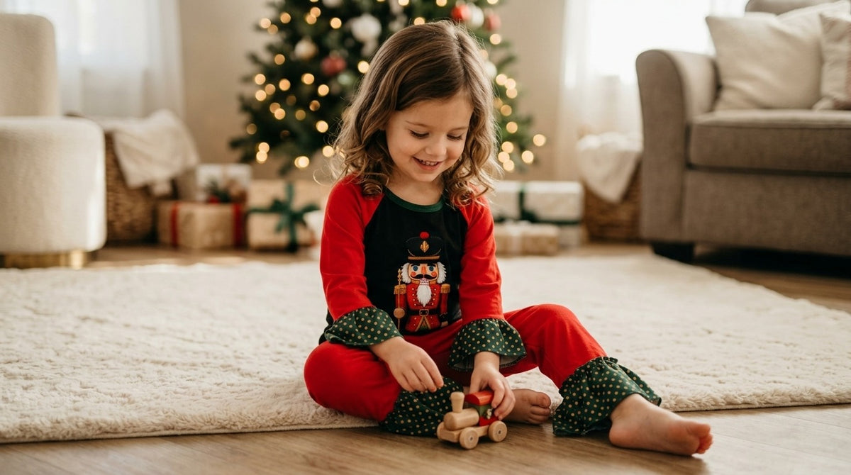 Girls Nutcracker Holiday Ruffle Pant Set