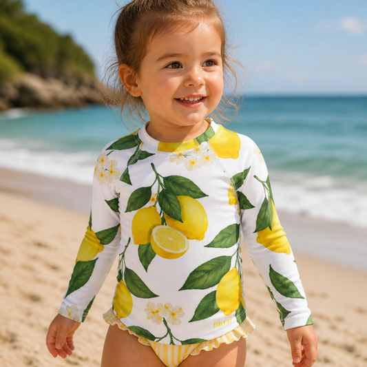 Lennon's Lemon Kids Rash Guard / Swim Surf Shirt