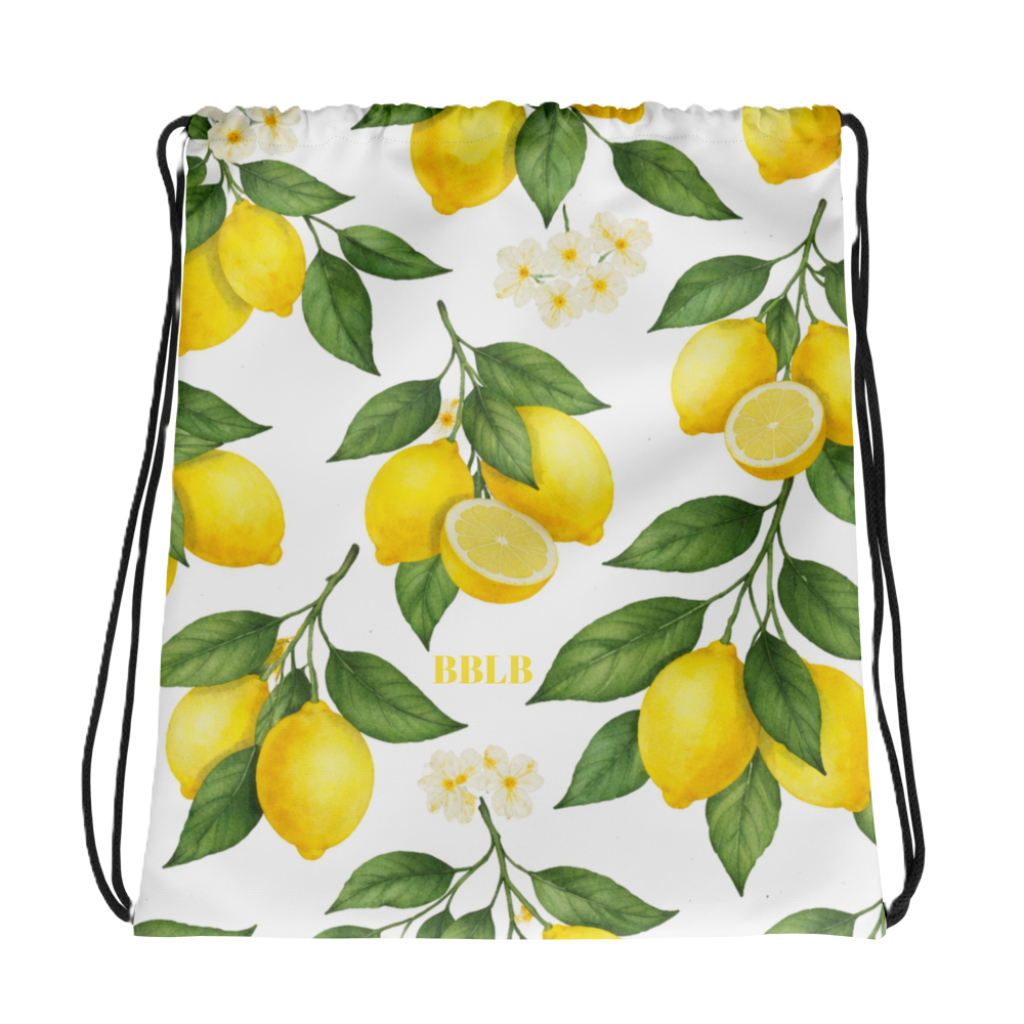 Lennon's Lemon Drawstring bag