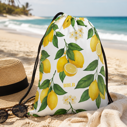 Lennon's Lemon Drawstring bag