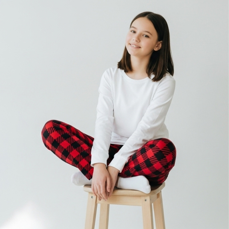 Youth Airlume Combed Ring-Spun Cotton Long Sleeve Tee - WHITE