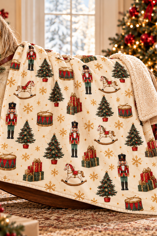 Nutcracker Sherpa blanket