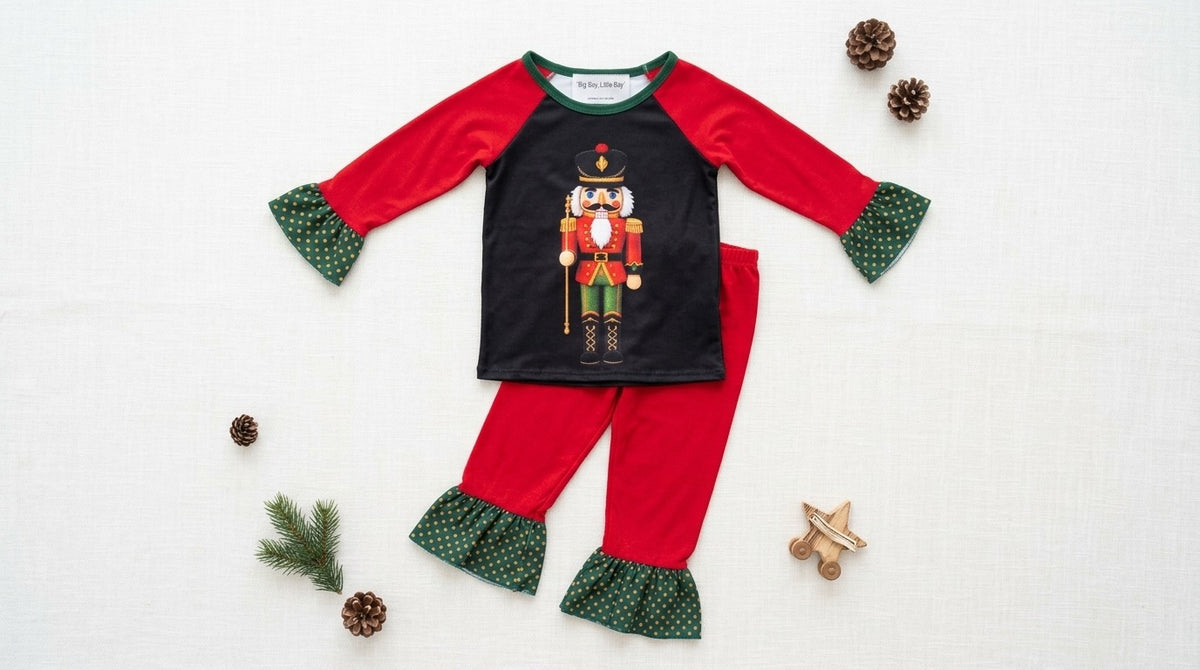 Girls Nutcracker Holiday Ruffle Pant Set