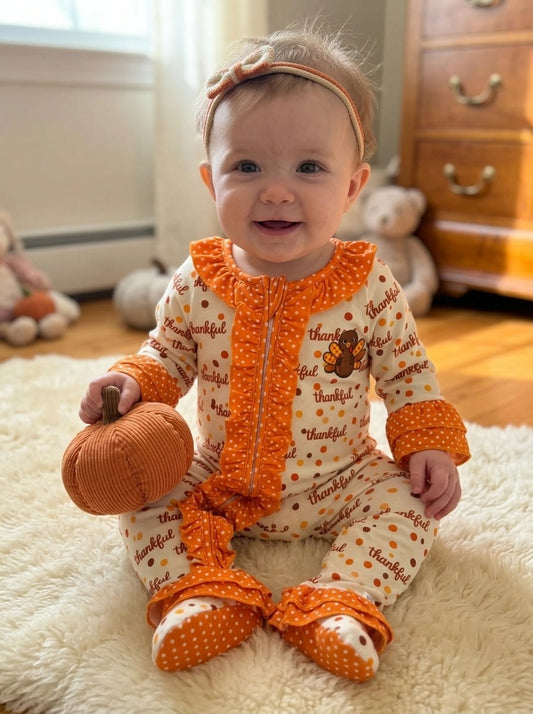 Little Turkey Ruffle Romper