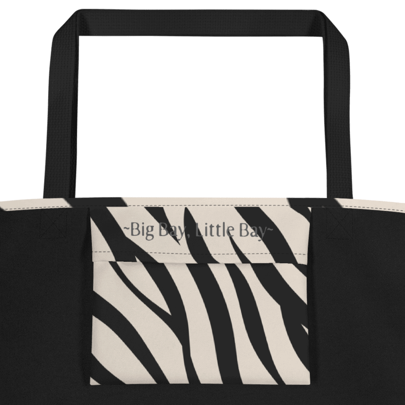 Safari Shore Zebra Print Large Beach Bag