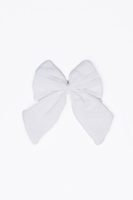 Beachy Breeze White Hair Bow
