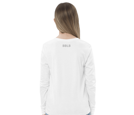Women's Airlume Combed Ring-Spun Cotton Long Sleeve Tee - WHITE