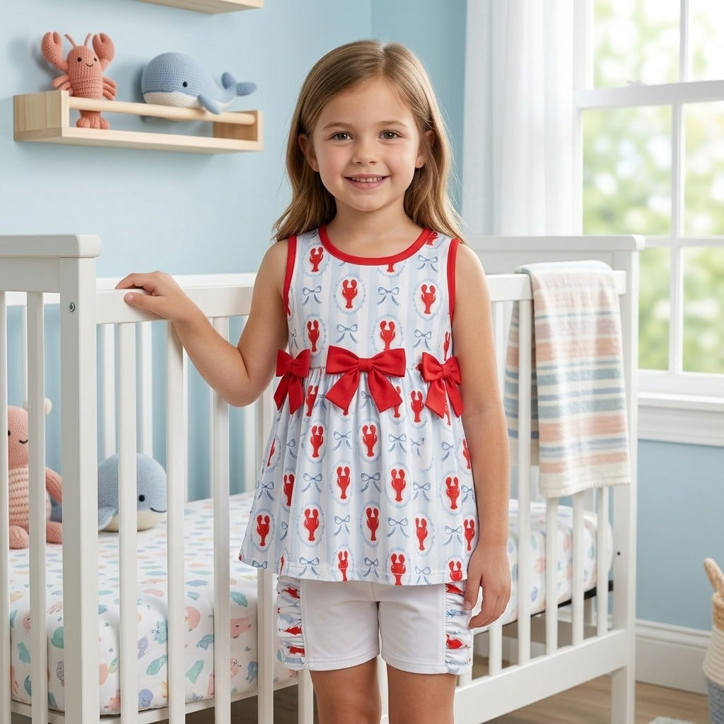 Girls Lobster Cove Two-Piece Top & Short Set
