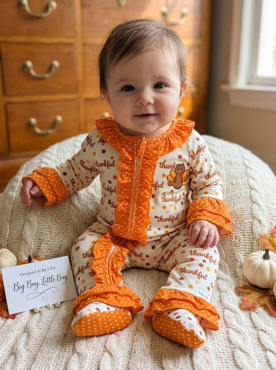 Little Turkey Ruffle Romper