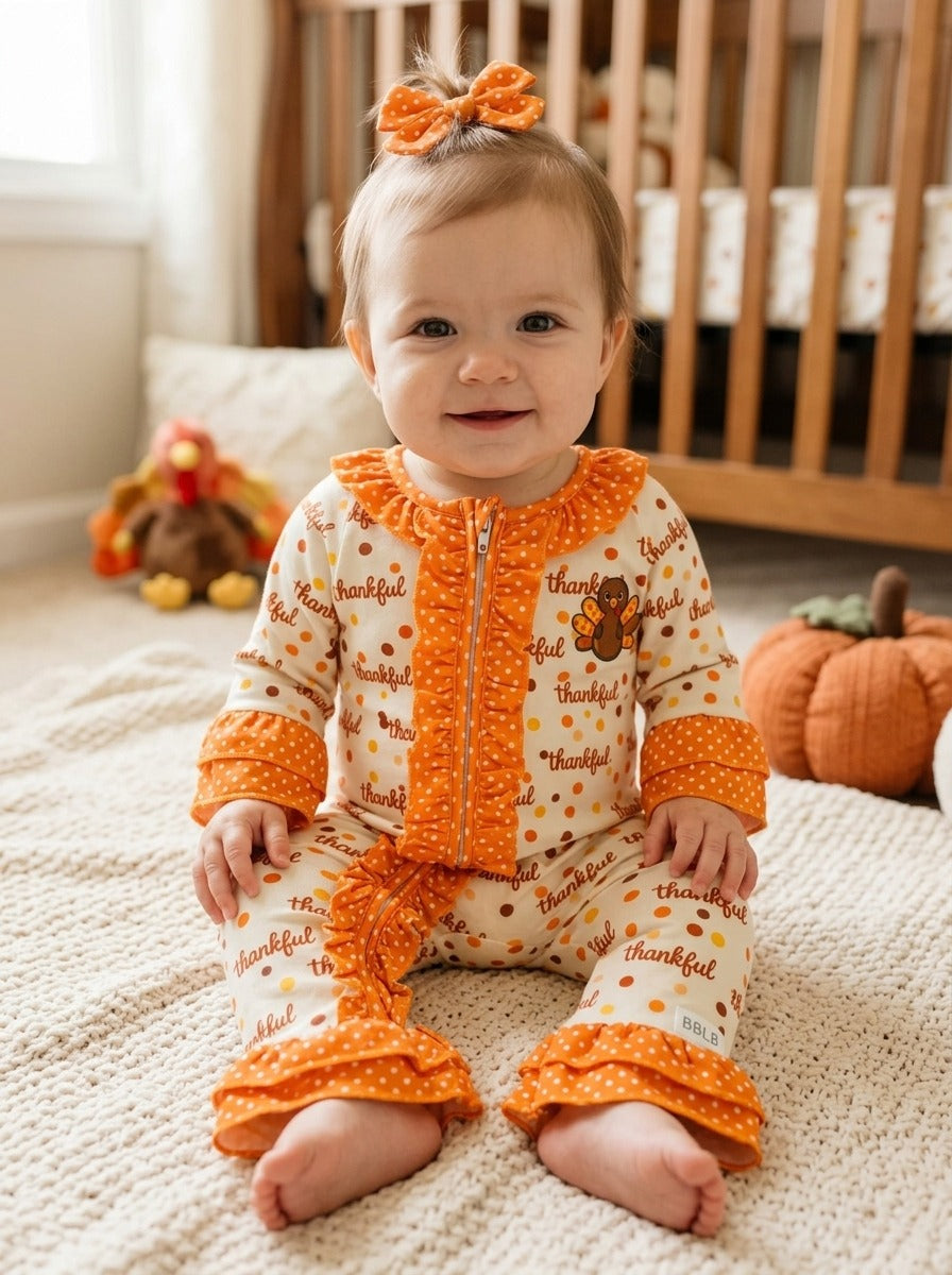 Little Turkey Ruffle Romper
