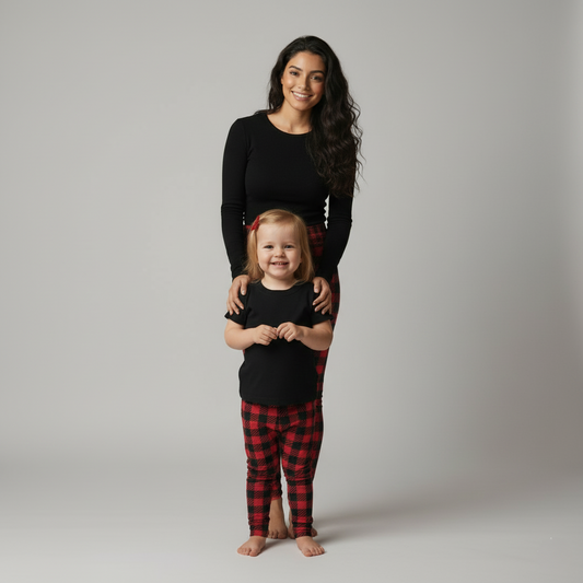 Everyday Kid's Leggings - Buffalo Check