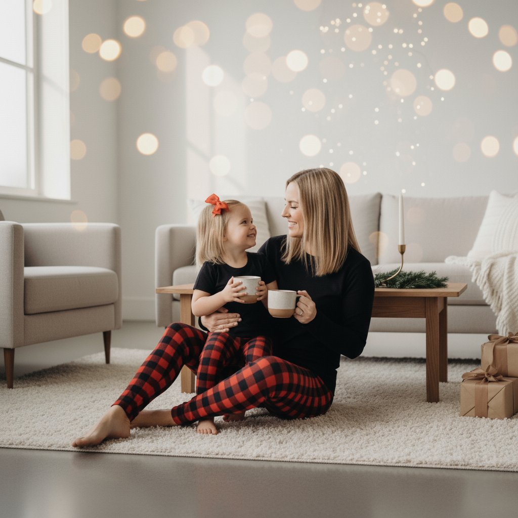 Everyday Kid's Leggings - Buffalo Check