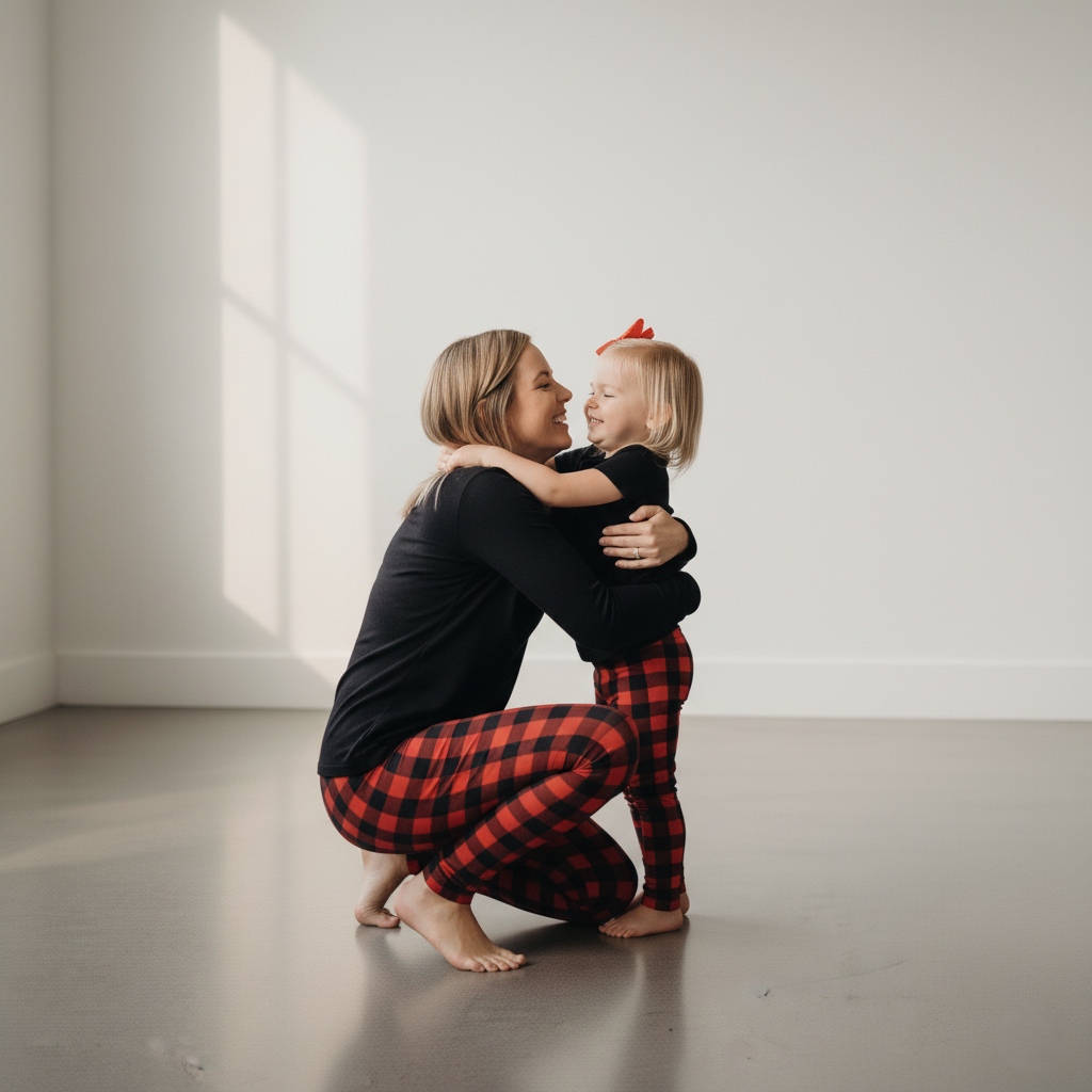 Everyday Kid's Leggings - Buffalo Check