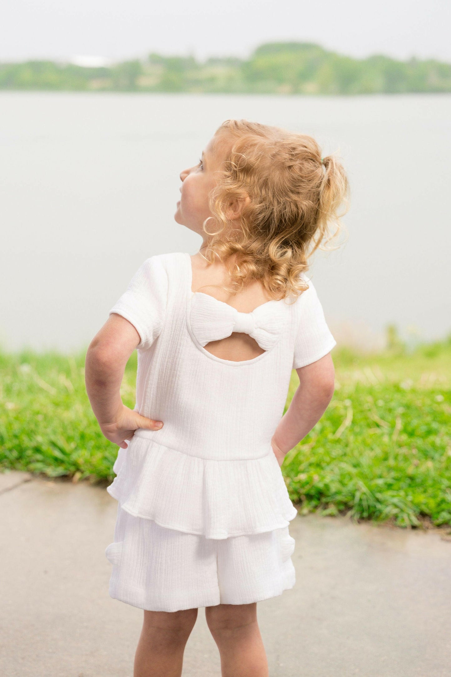 Beachy Breeze White TOP for Girls