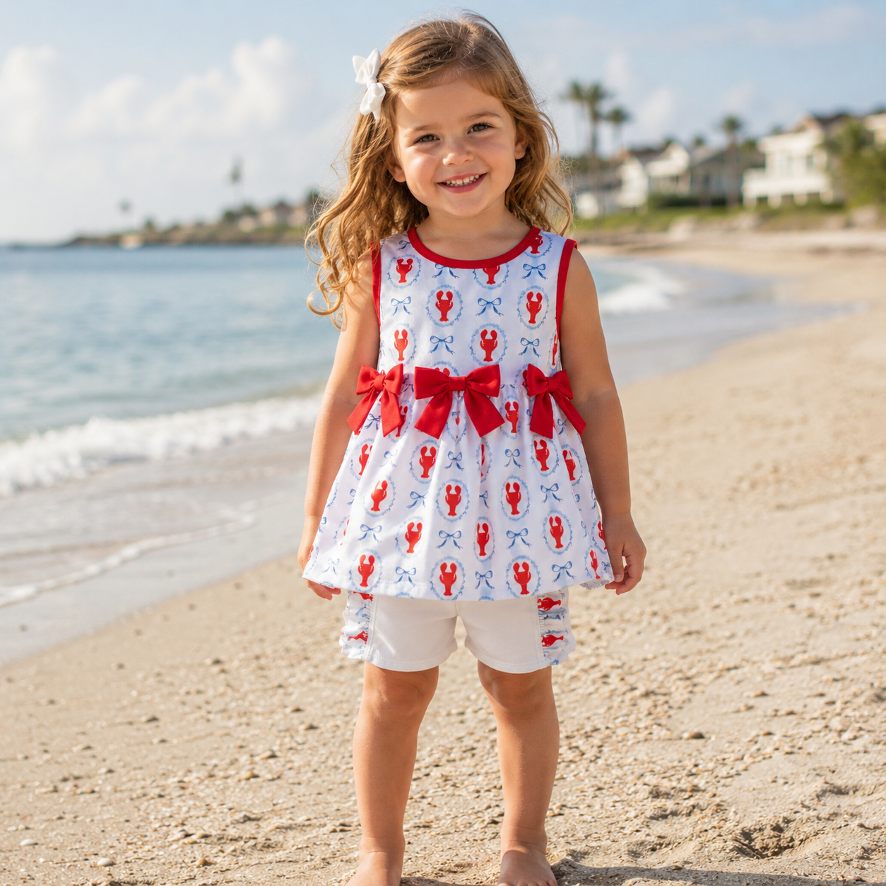 Girls Lobster Cove Two-Piece Top & Short Set
